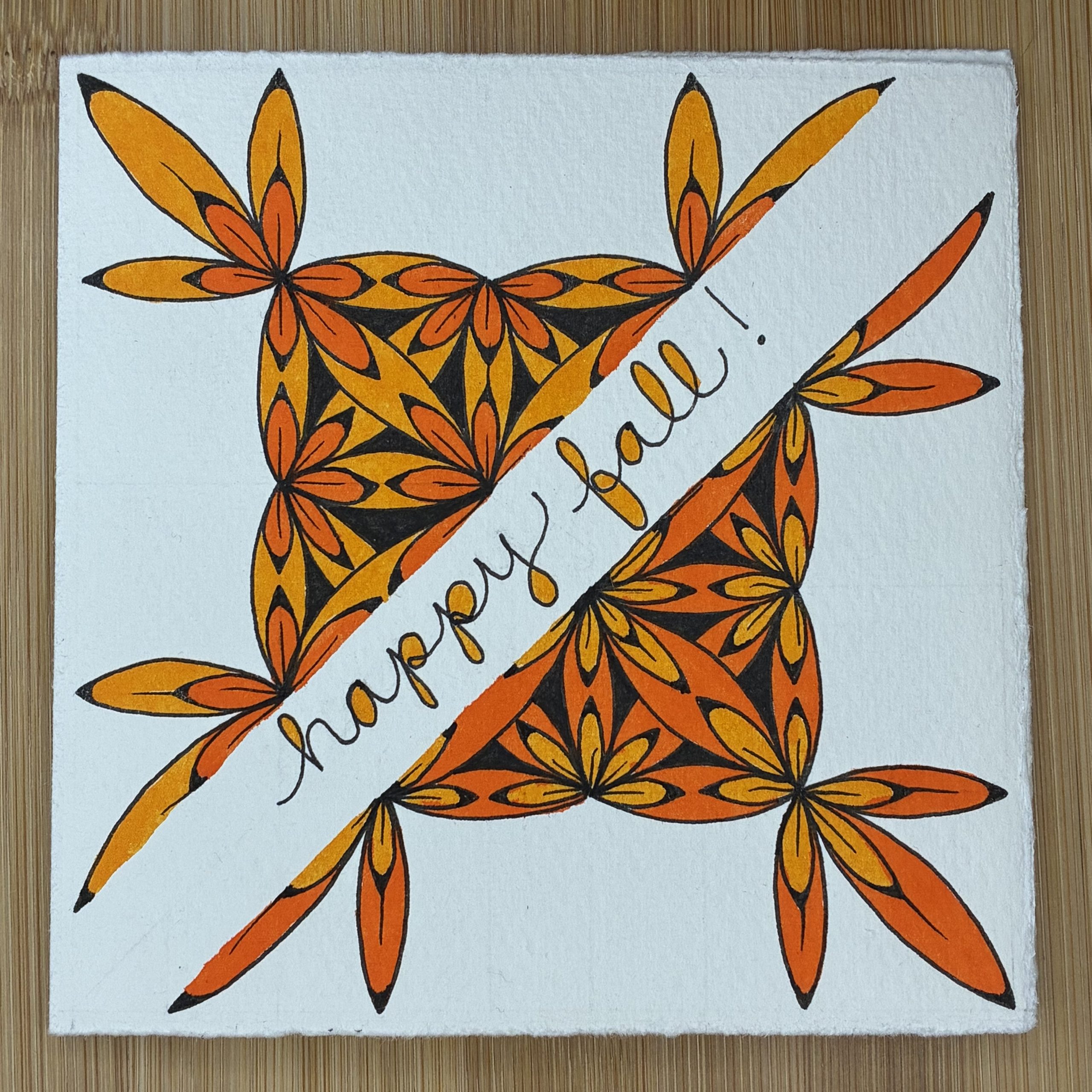 Online Zentangle Class: Fall Fife Card